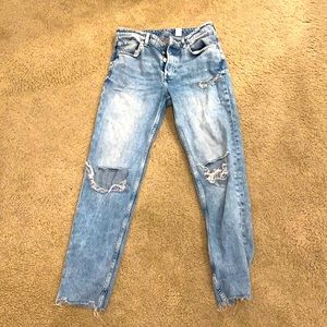 Boyfriend low waist denim jeans
